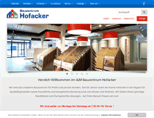 Tablet Screenshot of bauzentrum-hofacker.de